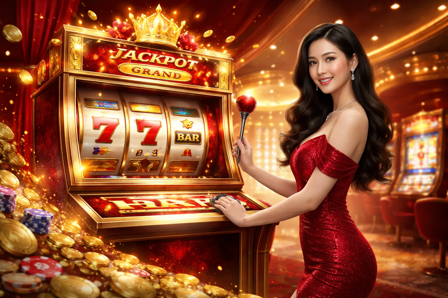 Bối cảnh game nổ hũ sôi động với biểu tượng jackpot lớn, tiền vàng và logo JN88 Code nổi bật